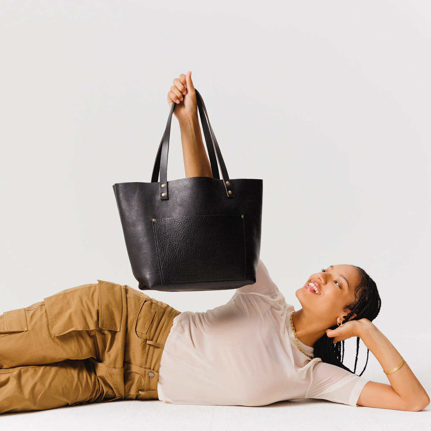 'Almost Perfect' Leather Tote Bag - Image 81