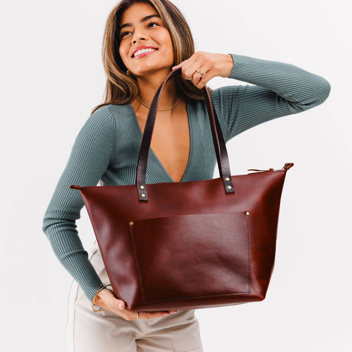 'Almost Perfect' Leather Tote Bag - Image 154