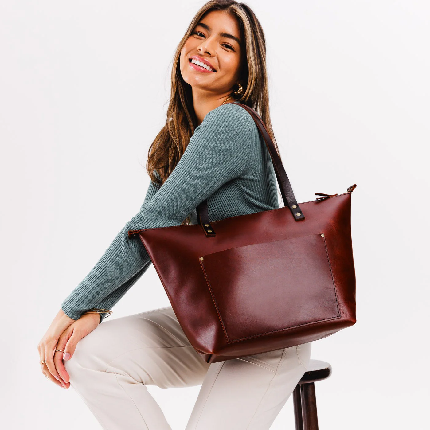 Leather Tote Bag - Image 150
