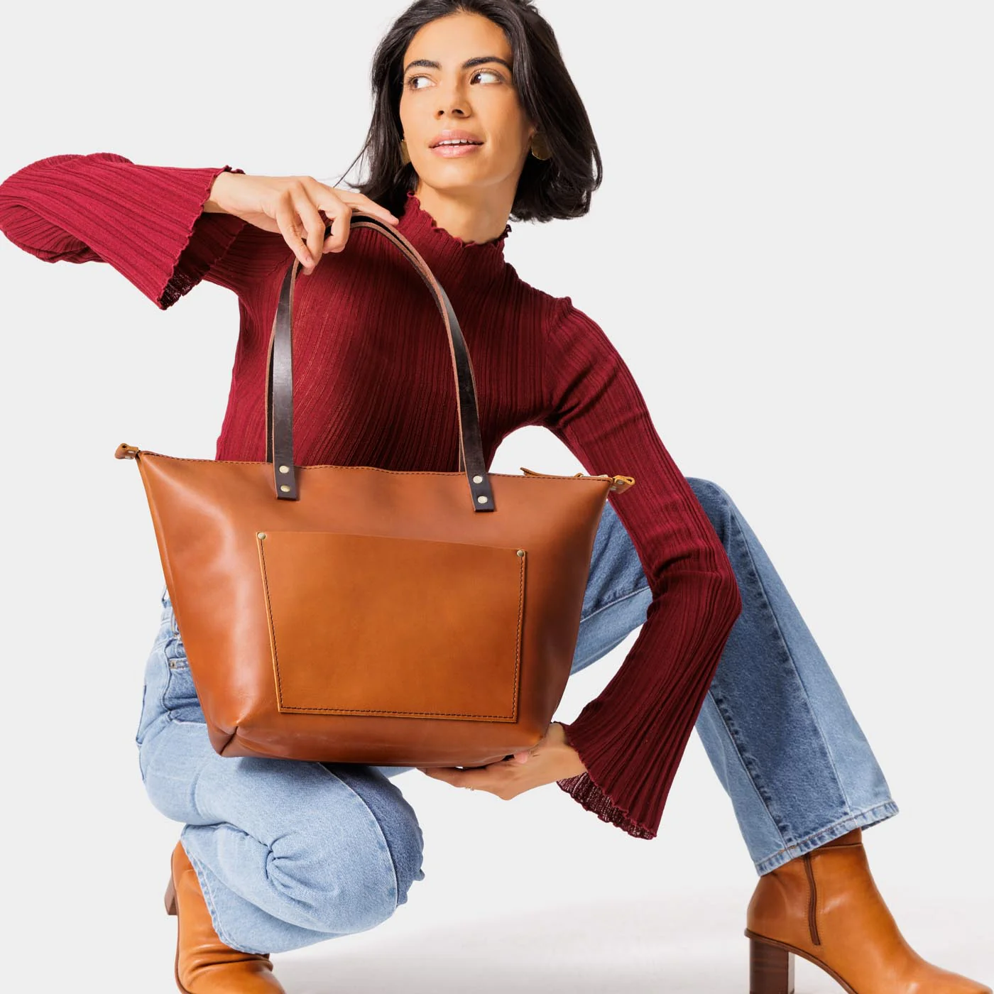 Leather Tote Bag - Image 151
