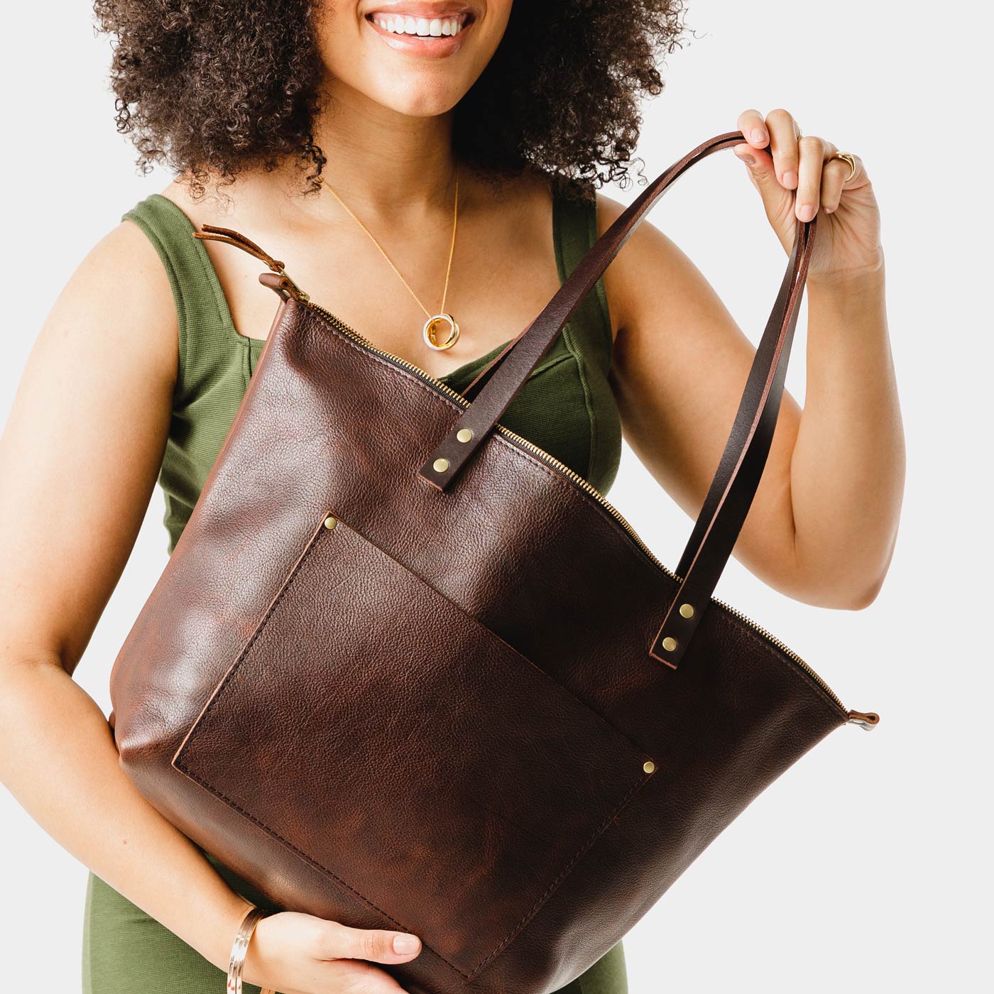 Leather Tote Bag - Image 163