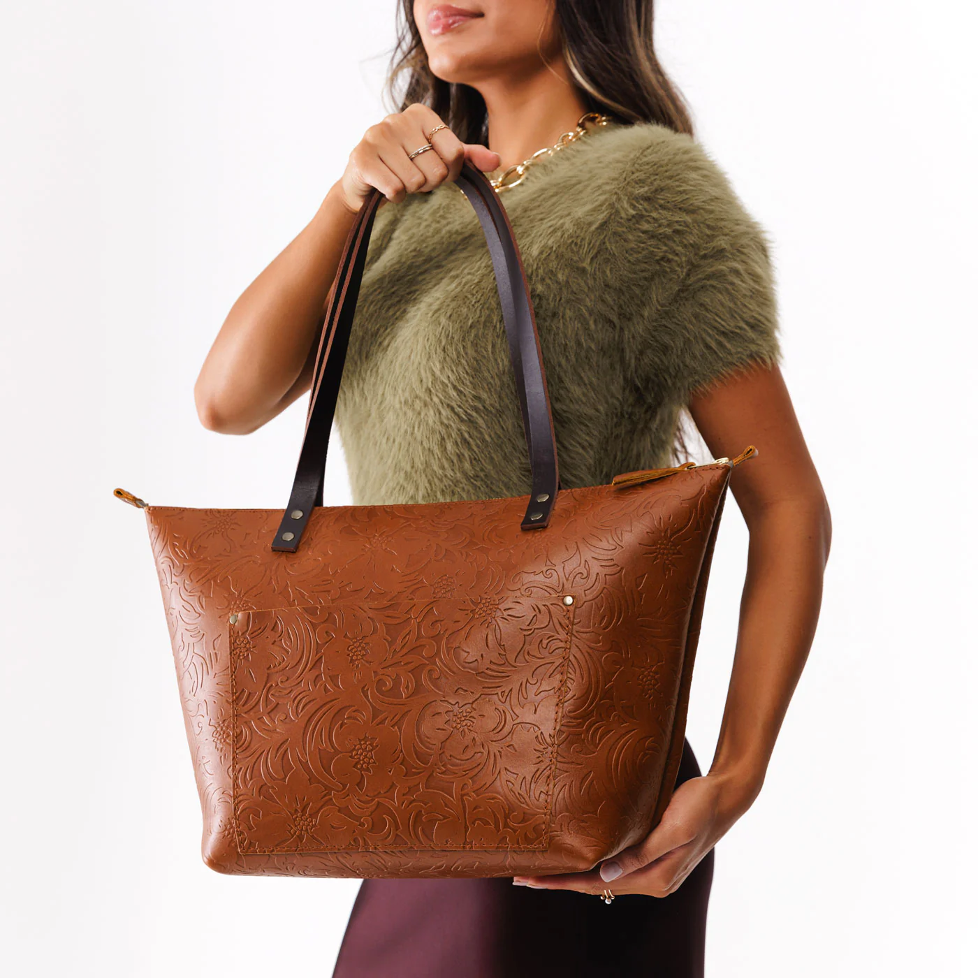 Leather Tote Bag - Image 165