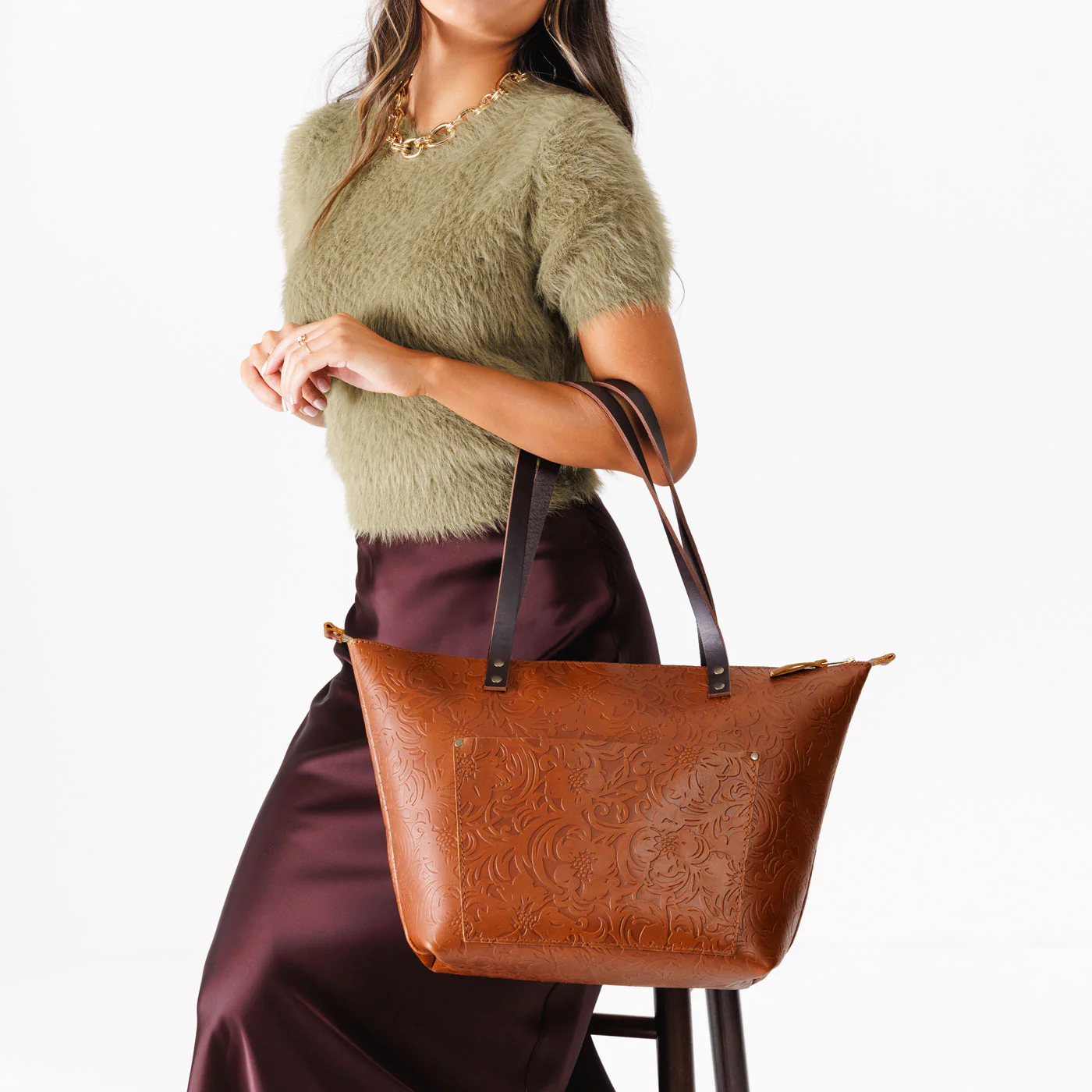 Leather Tote Bag - Image 166
