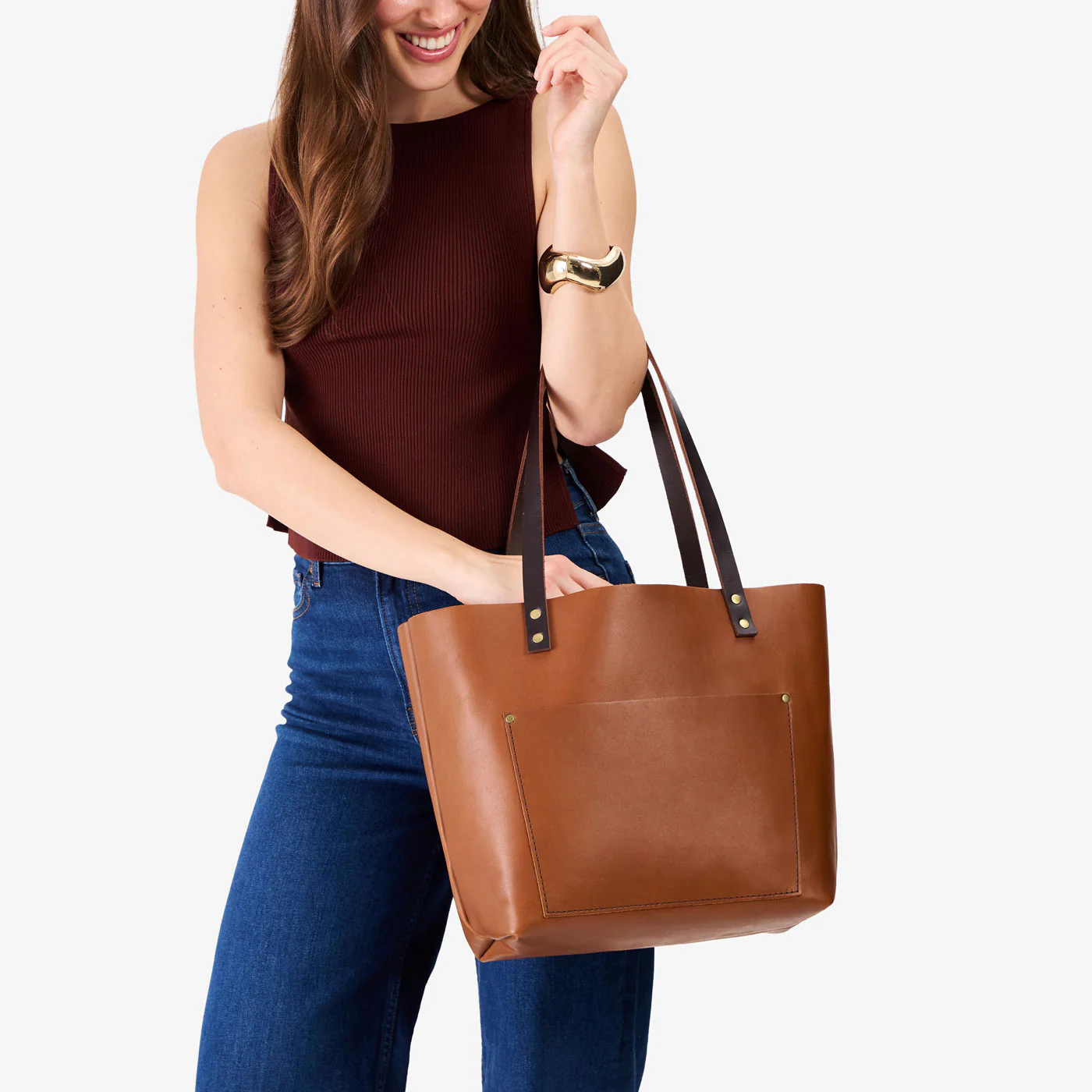 Leather Tote Bag - Image 73