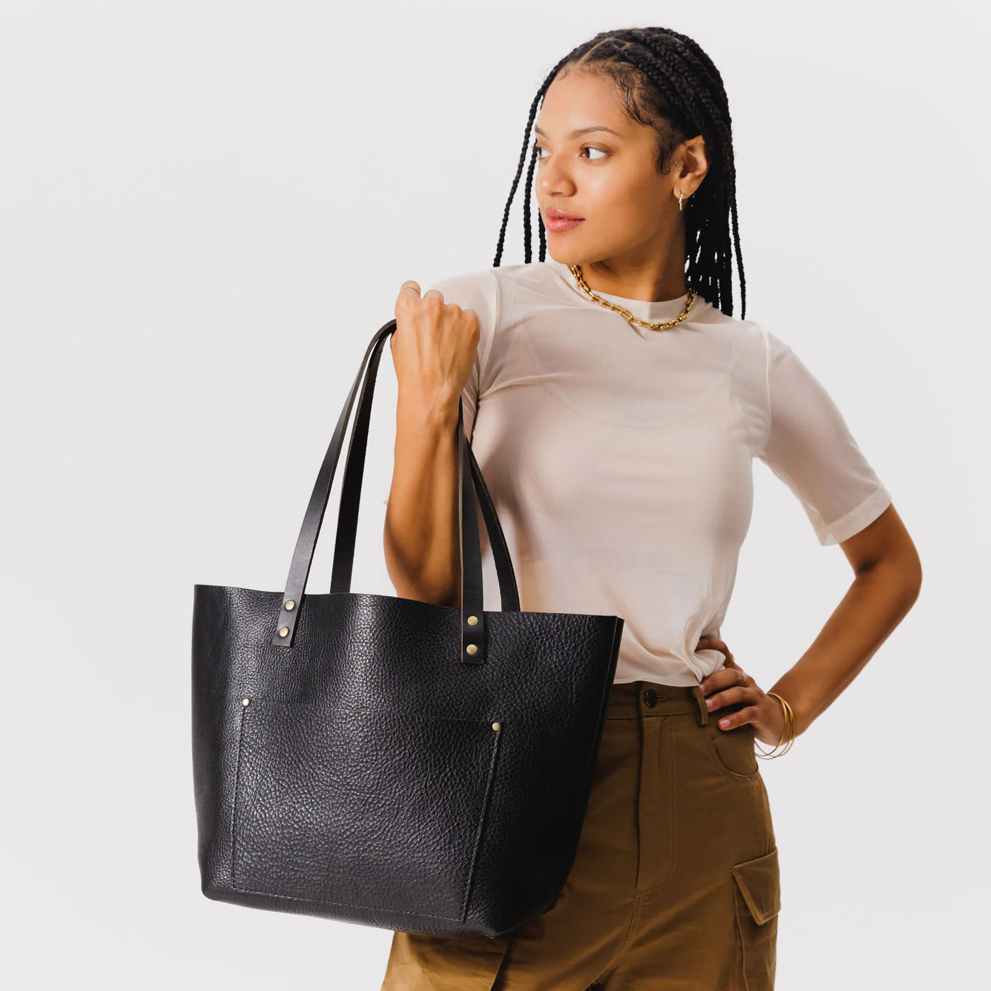 Leather Tote Bag - Image 79